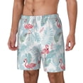 thumbnail image 2 of Uemuo Tropical Flamingo Pattern Mens Swim Trunks Quick Dry Board Shorts with Mesh Lining, Stretch Beach Shorts Quick Dry No-Chafing Board Shorts-X-Large, 2 of 9