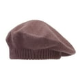 thumbnail image 4 of YOTMKGDO bonnet femme hiver Women's Beret Hats Chic French for Women, Beret A Classic Wardrobe Addition for Stylish Women wooly hat beret hats for women gorro de invierno para mujer | Brown, 4 of 4