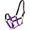 Purple, variant on Adjustable Neoprene Lined Nylon Halter w/ "Praying Cowboy" Overlay (Black)