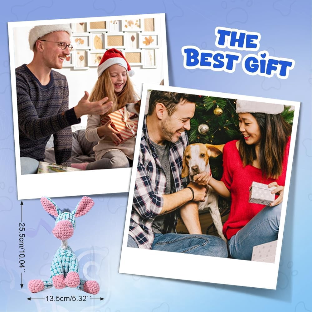 Indestructible Dog Toy, 2026 New Durable Plush Dog Toys for Aggressive Chewers, Squeaky Chew Toy for Small Medium Large Dogs Puppy Teething Toys