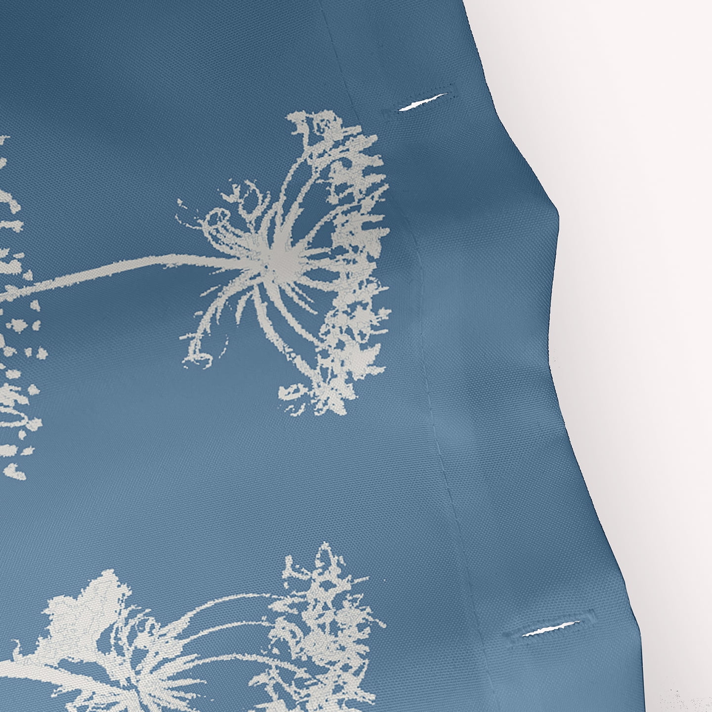 Simply Daisy 70" W x 73" L Windy Blossom Polyester Shower Curtain, Blue [1 Ct]