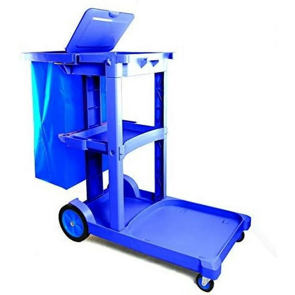 XYYRYS Commercial Cleaning Janitorial Cart with Cover & 25 Gallon Vinyl Bag