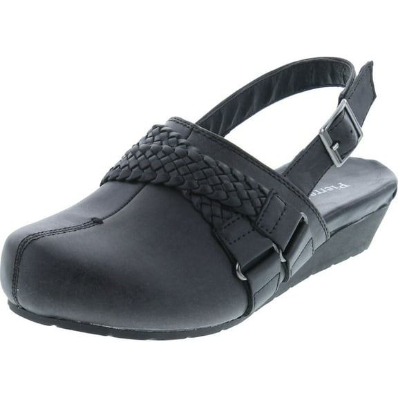 Pierre Dumas Women's Lexy-3 Vegan Leather Braided Accents Adjustable Strap Clogs