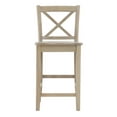 thumbnail image 3 of Linon Torino 24" Cross-Back Indoor Wood Counter Stool, Gray wash, 3 of 9