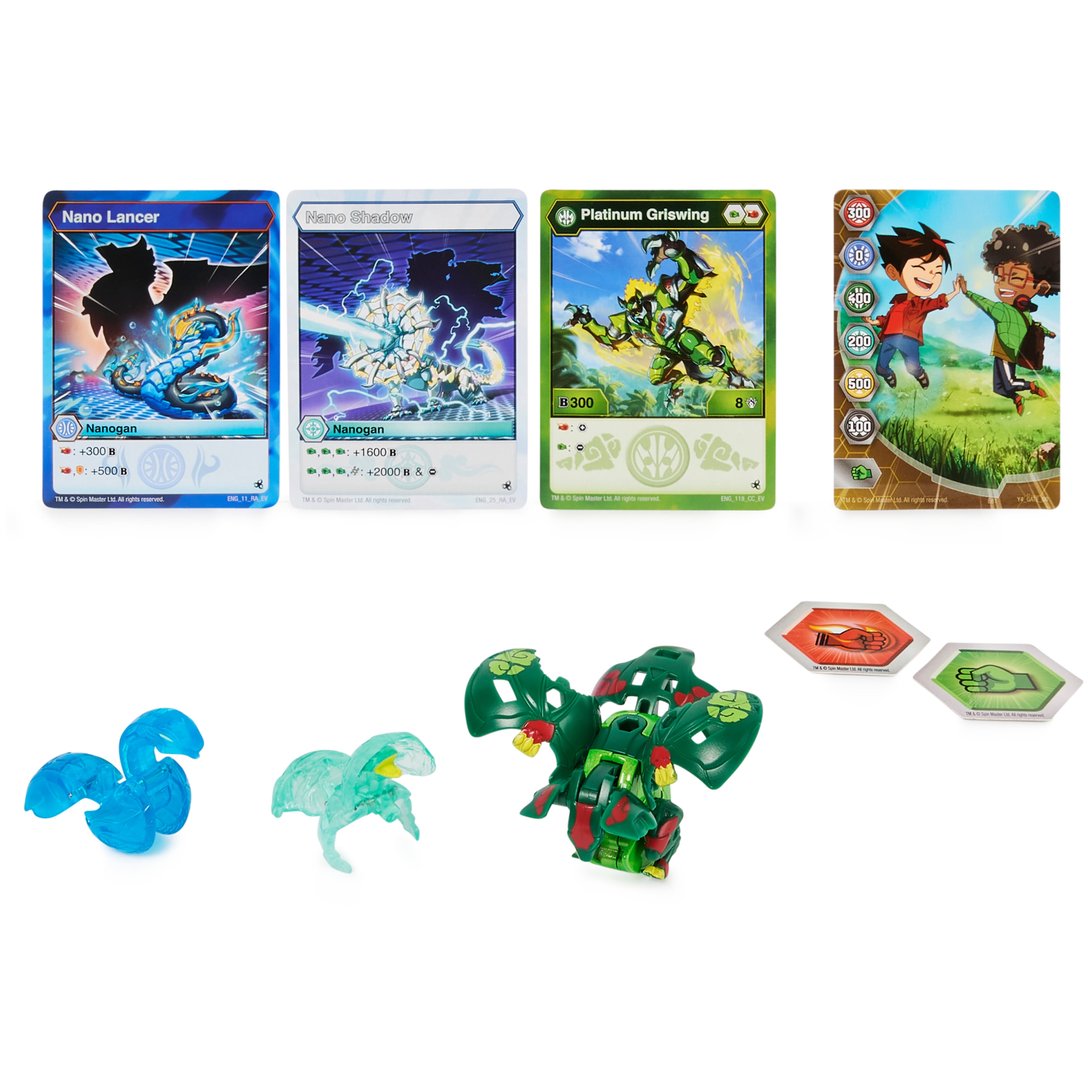 Bakugan Evolutions, Griswing with Nano Shadow and Lancer Platinum Power Up  Pack