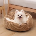 thumbnail image 3 of Small Dog Bed Cat Bed with Hooded Blanket Cozy Cuddler Orthopedic Puppy Pet Bed Donut Round Dog Burrow Cat Cave Anti-Slip Bottom ShopWise Round, 3 of 11