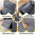 thumbnail image 3 of Homall 360° Power Swivel Recliner High Back Adult Rocker Recliner Chair with 2 Pillows for Nursing Expectant Mothers,Corduroy Gray, 3 of 8