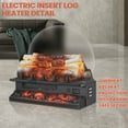 Auseo Electric Fireplace Log Set Heater 21IN, Remote Control, Flame