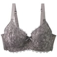 thumbnail image 2 of Lixiuxyad European Push Up Lace Bra For With Underwire Support And Comfortable Fit,Bras for Women Gray 95E, 2 of 3