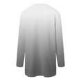 thumbnail image 5 of idosla Long Sleeve Cardigan for Women Casual Gradation Pockets Button Down Loose Fall Lightweight Hiking Trendy Jacket (Grey, L), 5 of 8