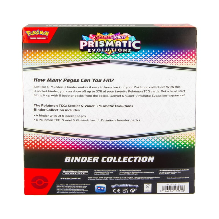 Pokemon Scarlet & Violet 8.5 Prismatic Evolutions Binder