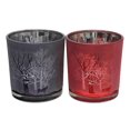 thumbnail image 1 of Glass Tealight Holders (Amber Trees) (Asstd) - Set of 2, 1 of 1