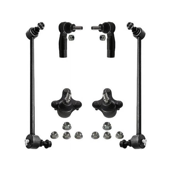 Front Ball Joint Sway Bar Link Tie Rod End Kit - Compatible with 2012 - 2016 Volkswagen Passat 2013 2014 2015