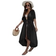 thumbnail image 2 of Traje de Baño de una Pieza Tipo Cárdigan para Mujer, de y Lunares Transparentes para Playa. Negro Talla Única, 2 of 8