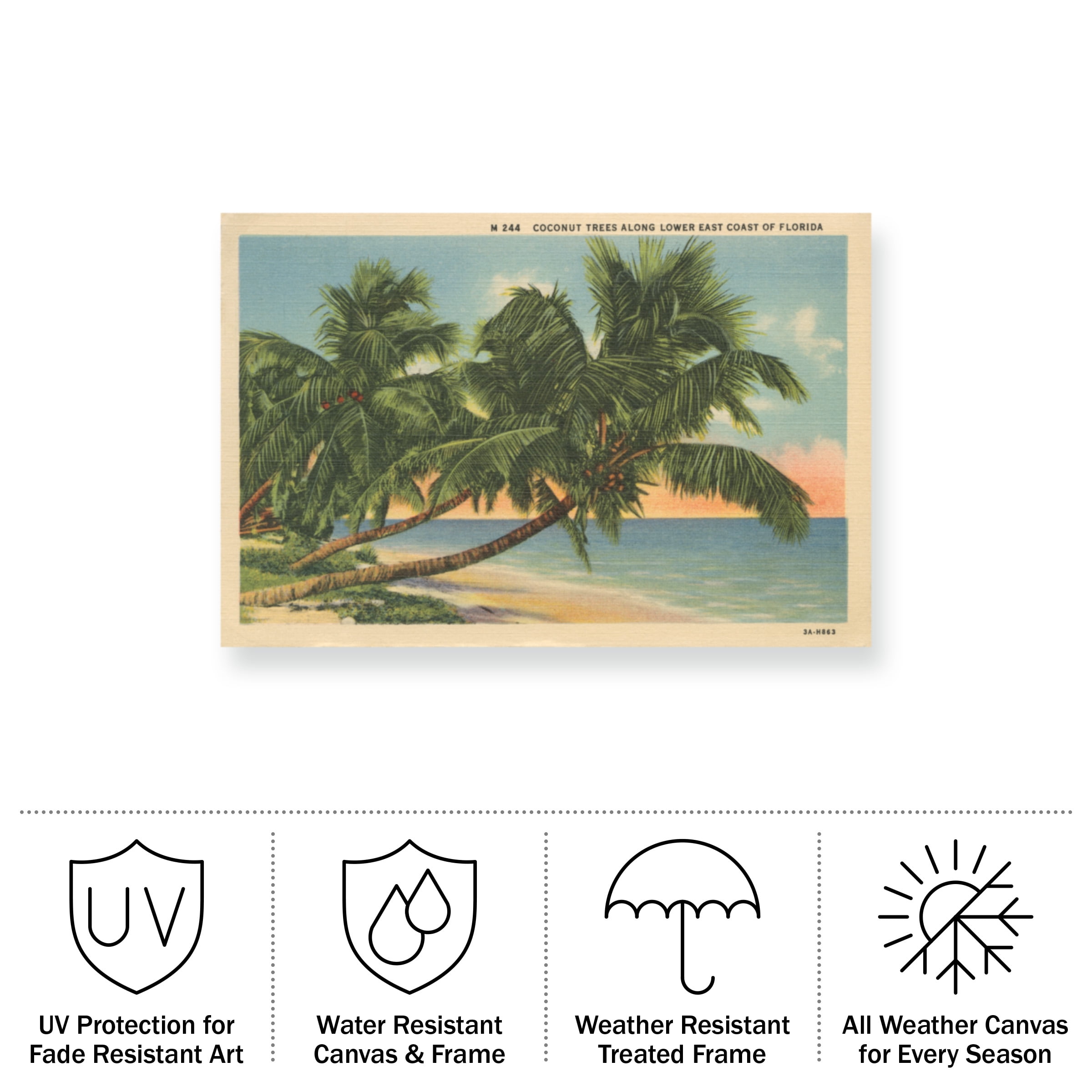 Wild Apple Portfolio 'Florida Postcard III' Outdoor All-Weather Wall Decor