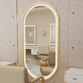 thumbnail image 4 of LUVODI Led Lighted Bathroom Mirror Gold Aluminum Frame Anti-Fog Dimmable Vanity Mirror Oval 47x23in, 4 of 15
