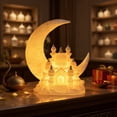thumbnail image 4 of Aodebiao Ramadan Moon Lamp, Crescent Moon with Star Table Lamp, Ramadan Desk Lamp Decorations Crescent Table Light Bedside Night Stand Desktop Living Room Home Decor, Eid Mubarak Decor, 4 of 9