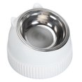 thumbnail image 1 of Raised Cat Bowl 15° Tilted Anti Slip Plastic Slower Feeder Cat Food Dual Bowls for Cats and Puppy White, 1 of 1