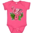 thumbnail image 3 of Inktastic Flamingo with Tropical Flowers Boys or Girls Baby Bodysuit, 3 of 5