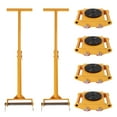 thumbnail image 2 of 4 Pcs 13200lbs 6T Machine Dolly Skate Machinery Roller Movers Cargo Trolley, 2 of 24