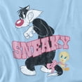 thumbnail image 2 of Looney Tunes Sneaky Women's T Shirt, Light Blue, X-Large, 2 of 6