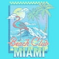 thumbnail image 2 of Girl's Lost Gods Beach Club Miami Graphic Tee Blue Medium Plus, 2 of 3