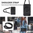 thumbnail image 3 of ELEHOLD Case for Samsung Galaxy Tab A9, Shockproof Case with 360°Rotating Adjustable Shoulder Hand Strap & Stand,Black, 3 of 8