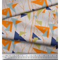 thumbnail image 3 of Soimoi Moss Georgette Fabric Dot,Branches & Triangle Geometric Printed Fabric 1 Yard 42 Inch Wide, 3 of 3