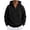 Black, variant on Men's Quarter Zip Hoodies Zip Up Hoodie Long Sleeve Drop Shoulder Sweatshirt Casual Pullover, 2XL