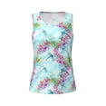 thumbnail image 3 of Picia Dragonfly Floral Pattern Women's Workout Tank Top,Breathable Activewear,Slim Fit Athletic Top,Versatile Workout Moisture-wicking top-Large, 3 of 9