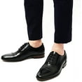 thumbnail image 5 of Mens Oxford Wingtip Lace Oxford Brogue Dress Shoes (9, Black Patent), 5 of 5