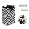 thumbnail image 3 of Yayeee Freestanding Laundry Hamper with Handle Collapsible Large Storage Basket for Clothes, Black and Gray Plaid Pattern, 3 of 7