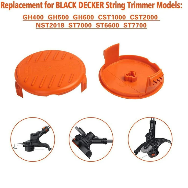 Trimmer Replacement Spool Cap,Replace Rc-100-p, Rc100p, 385022-03,Compatible with Black and Decker,Weed Eater Cover,Weed Wacker Caps,Grass Trimmer