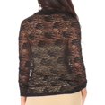 thumbnail image 2 of Sakkas Mari Women's Large Lightweight Soft Lace Scarf Wrap Shawl Floral and Fringe - Black Lace - One Size, 2 of 5