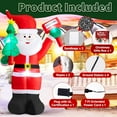 thumbnail image 2 of 6FT Christmas Inflatables Santa Claus with Welcome Sign and Tree, Outdoor Christmas Holiday Decorations Clearance Blow Up Santa with Built-in 4 LED Lights for Home Party Yard Lawn, 2 of 9