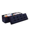 thumbnail image 3 of Foldable Furniture Box Storage Tufted Leather Ottoman Foot Rest (3 sizes), 3 of 4