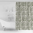 thumbnail image 4 of Spring Flowers Shower Curtains for Bathroom Waterproof Fabric Bath Curtains Decor Bath Tub Curtain Farmhouse Sage Green Pastoral Floral Leaf Decorative Shower Curtain Sets with 12 Hooks, 72x72 Inch, 4 of 6