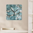 thumbnail image 4 of 10 Inch Wall Clock Battery Operated Square Clock for Office, Kitchen, Outdoor, Living Room,Flower Multicolor, 4 of 4