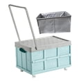 thumbnail image 2 of Contenedor de almacenamiento multifuncional kusrkot Ropa industrial Libros Garaje Cajas plegables azul con bolsa de ruedas, 2 of 7