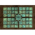 thumbnail image 1 of Ahgly Company Indoor Rectangle Abstract Turquoise Blue Modern Area Rugs, 5' x 7', 1 of 4