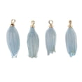 thumbnail image 2 of 4 piezas 2 cm transparente resina epoxi cubierta 3D flores secas de colgantes se ajustan a los pendientes de bricolaje collar , azul claro, se describe Soledad Encantos de flores secas de resina, 2 of 9