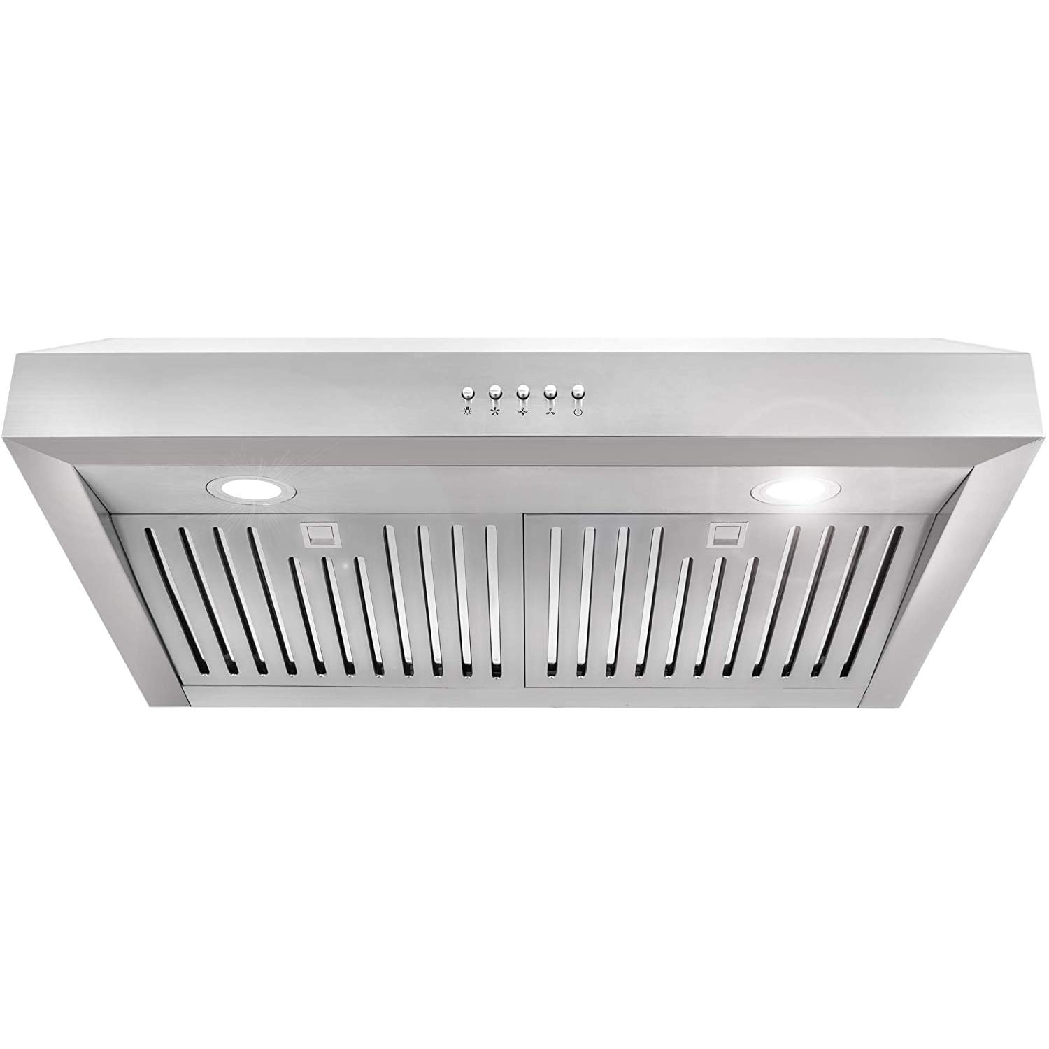 Cosmo UC30 30Inch Range Hood and Over Stove Vent Light, Silver
