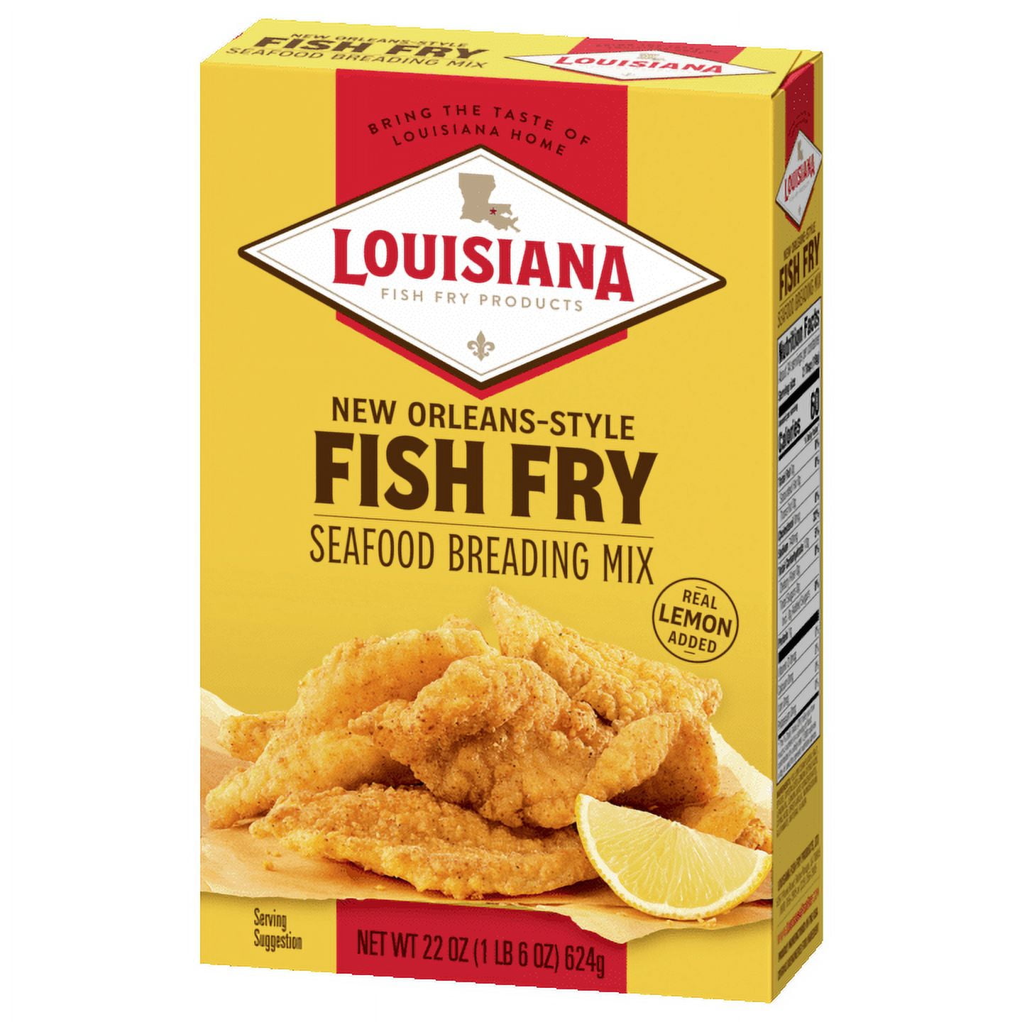 (3 pack) Louisiana Fish Fry Products New Orleans Style Fish Fry Crispy Seafood Breading Mix, 22 oz Box