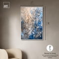 thumbnail image 5 of Eclipse Blue Canvas Elegant Abstracts by Art Remedy, White Frame, 30" x 45", 5 of 7