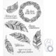 thumbnail image 1 of Sello transparente de goma TPR rectángulo DIY diario artesanía arte patrón de plumas Accesorios, 1 of 5