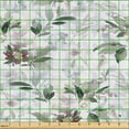 thumbnail image 2 of Ambesonne Flower Fabric by the Yard, Pastel Tone Floral Leaf Art, 10 Yards, Pastel Purple Sage Green, 2 of 5