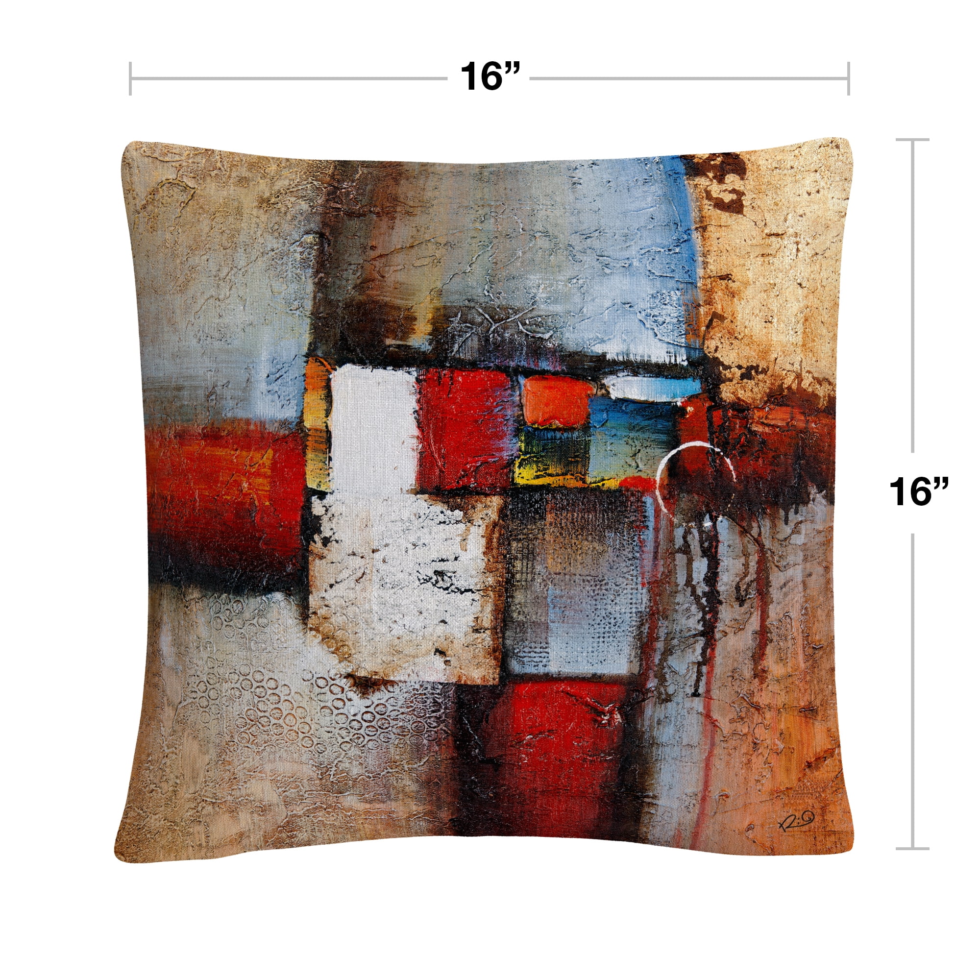 Cube Abstract Vi' Traditional Industrial By Masters Fine Art 16 X 16 Decorative Throw Pillow