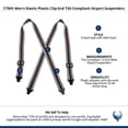 thumbnail image 4 of CTM  Elastic Plastic Clip-End TSA Compliant Airport Suspenders (Men), 4 of 4