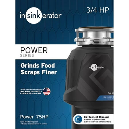 InSinkerator - Power Series 3/4 HP Continuous Feed Garbage Disposal without Power Cord - Black - Black