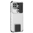 thumbnail image 3 of for Motorola Moto G Stylus 5G (2021) Case with Camera Lens Slide Protection, Armour Silicone TPU Bumper Tough PC Cover Kickstand, Military Shockproof Absorption Case,
White, 3 of 12